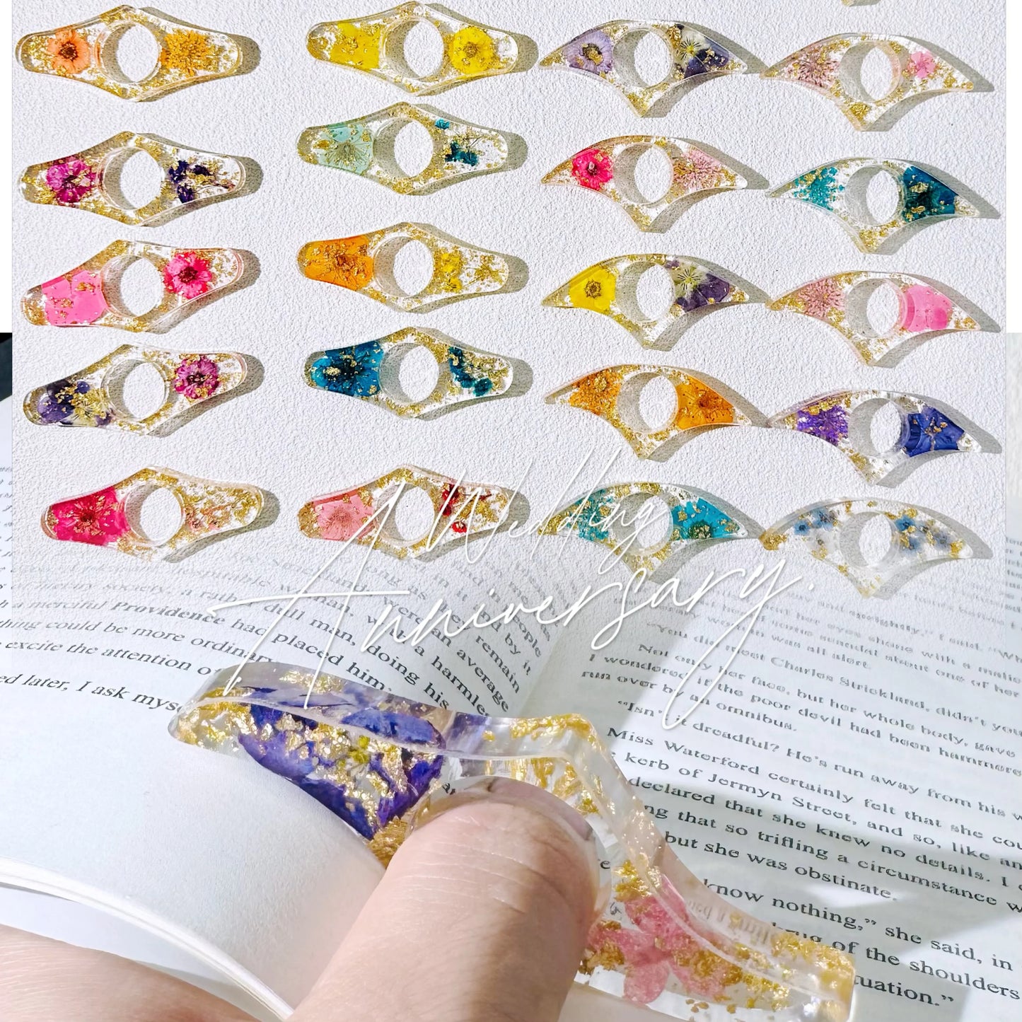 Floral Resin Reading Grips