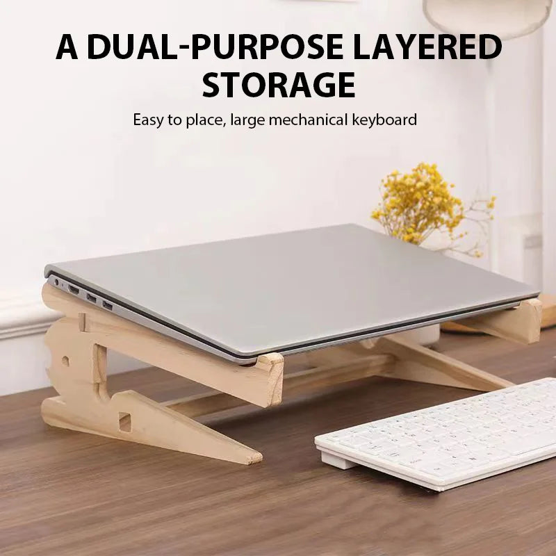 Solid Wooden Laptop Stand