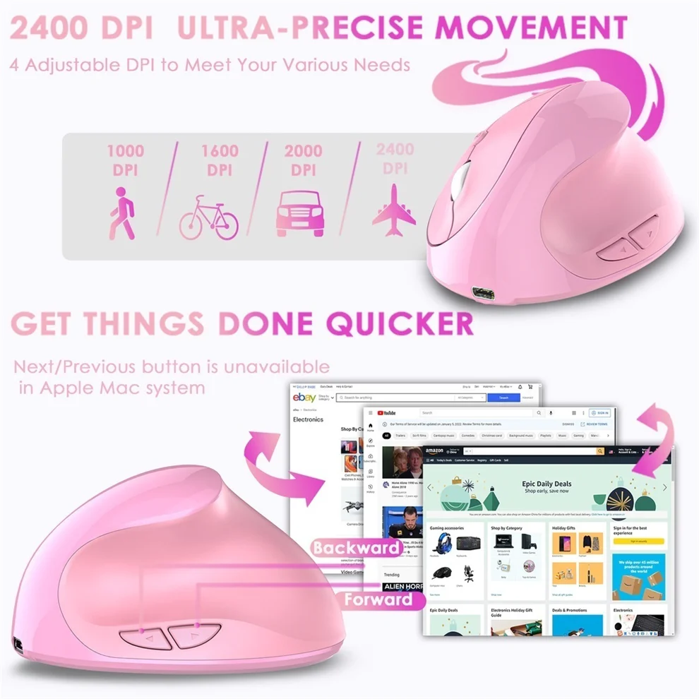 Wireless Vertical Ergonomic Mouse