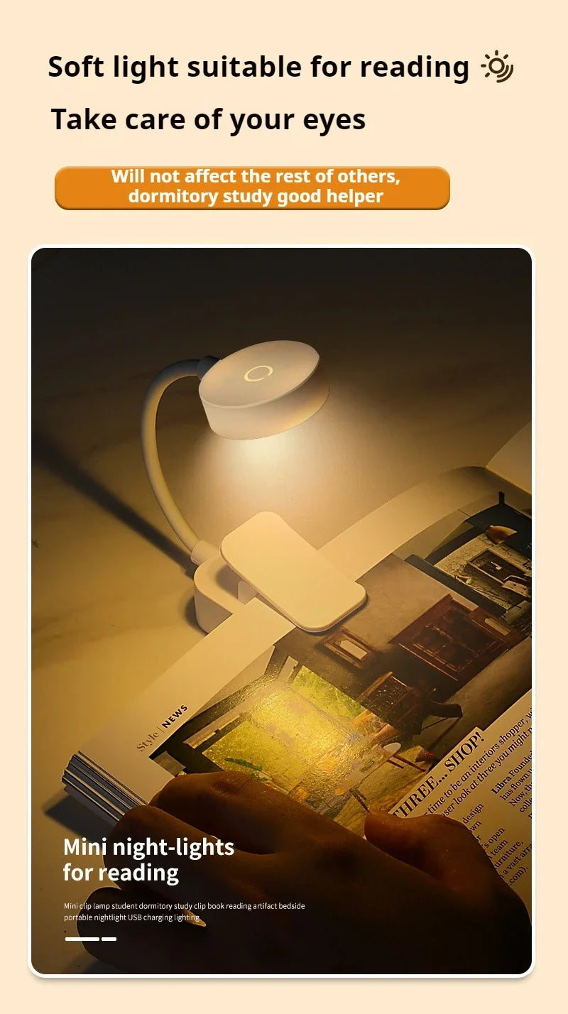 Mini Clip-On Reading Lamp