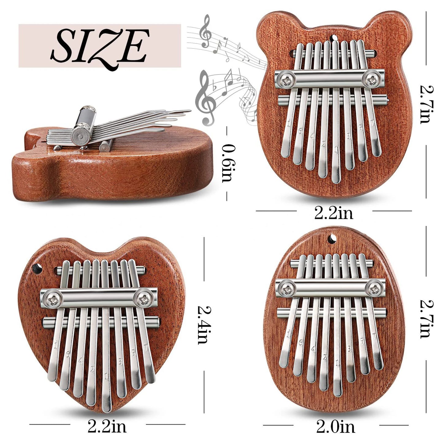Mini Wooden Kalimba Collection
