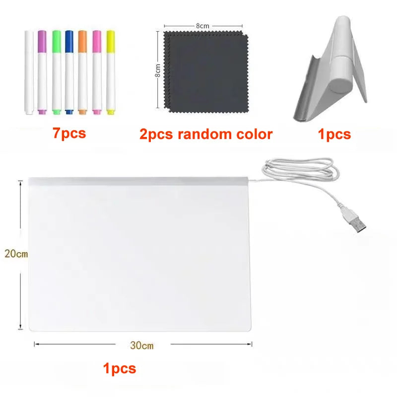 Glowing LED Drawing Board