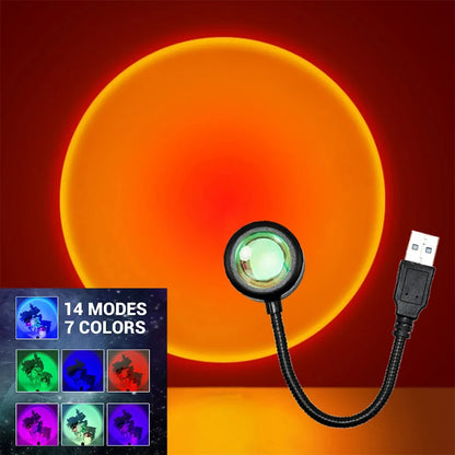 LED Sunset Projector Lamp