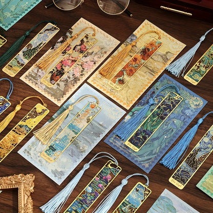 Vintage Painting Metal Bookmarks