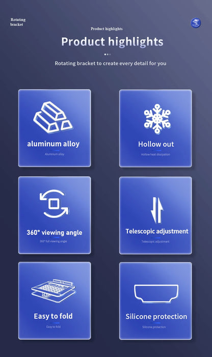 Rotating Aluminum Tablet Stand