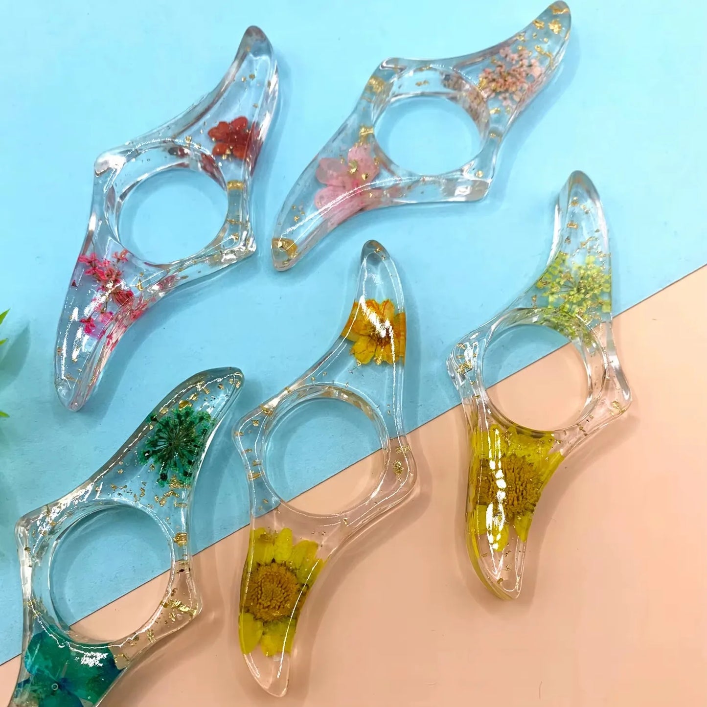 Floral Resin Reading Grips
