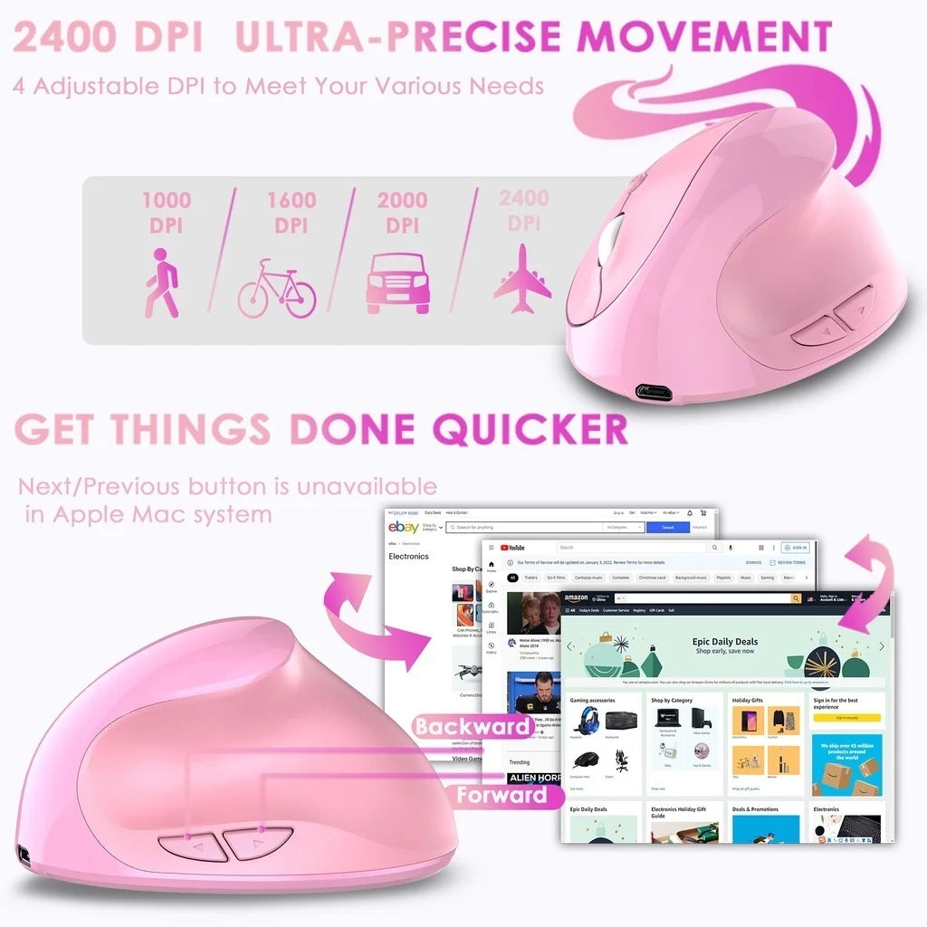 Wireless Vertical Ergonomic Mouse