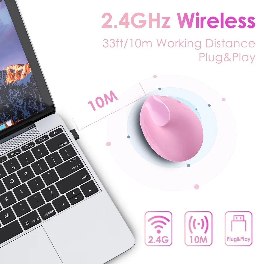 Wireless Vertical Ergonomic Mouse