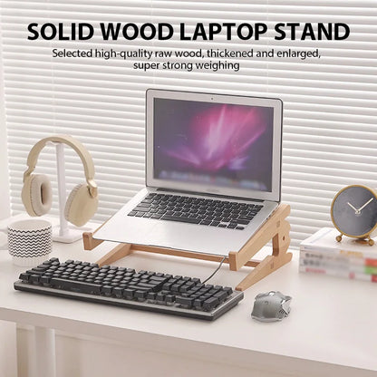 Solid Wooden Laptop Stand