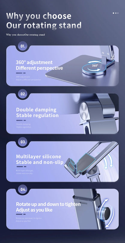 Rotating Aluminum Tablet Stand