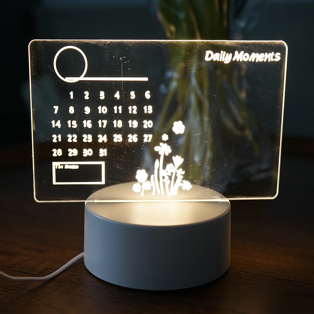 Calendar Glow Board